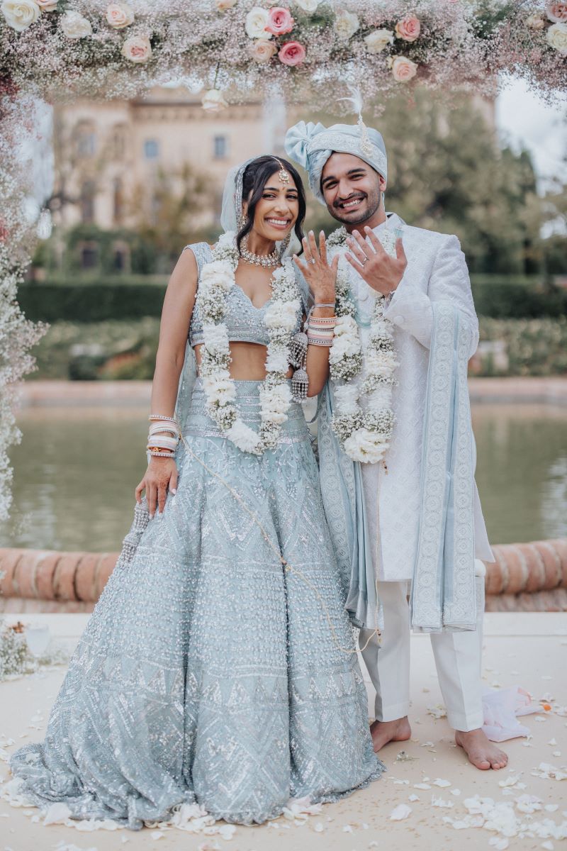 Ptaufiq Indian Destination Wedding Castell de Sant Marcal Barcelona Spain Serena and Manav Wedding Ceremony 9
