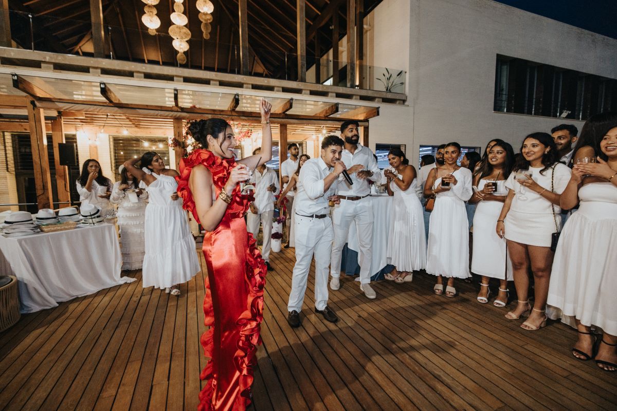 Ptaufiq Indian Destination Wedding Castell de Sant Marcal Barcelona Spain Serena and Manav Welcome Dinner 10