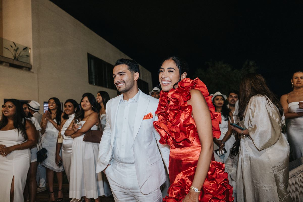 Ptaufiq Indian Destination Wedding Castell de Sant Marcal Barcelona Spain Serena and Manav Welcome Dinner 11