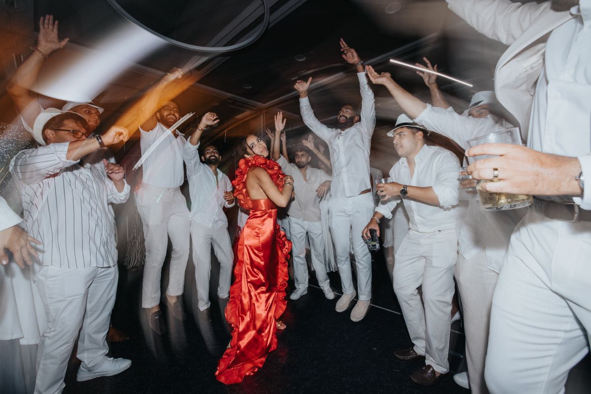 Ptaufiq Indian Destination Wedding Castell de Sant Marcal Barcelona Spain Serena and Manav Welcome Dinner 13