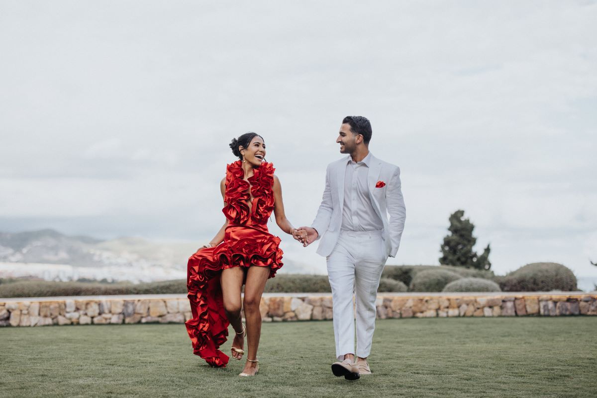 Ptaufiq Indian Destination Wedding Castell de Sant Marcal Barcelona Spain Serena and Manav Welcome Dinner 2