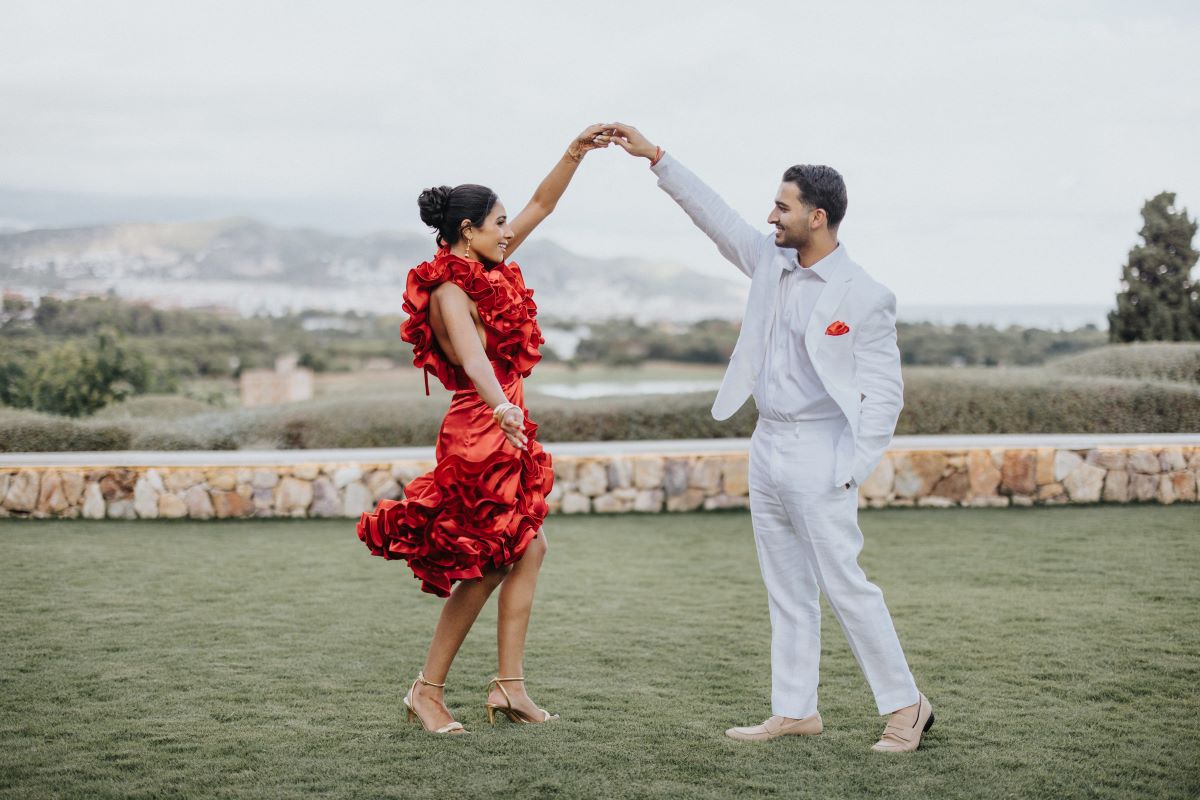 Ptaufiq Indian Destination Wedding Castell de Sant Marcal Barcelona Spain Serena and Manav Welcome Dinner 3