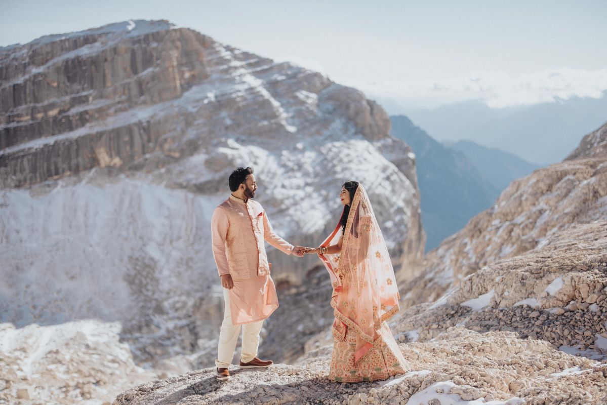 Ptaufiq Indian Wedding Engagement Shoot Dolomites Italy 10