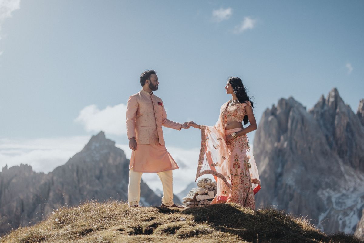 Ptaufiq Indian Wedding Engagement Shoot Dolomites Italy 7