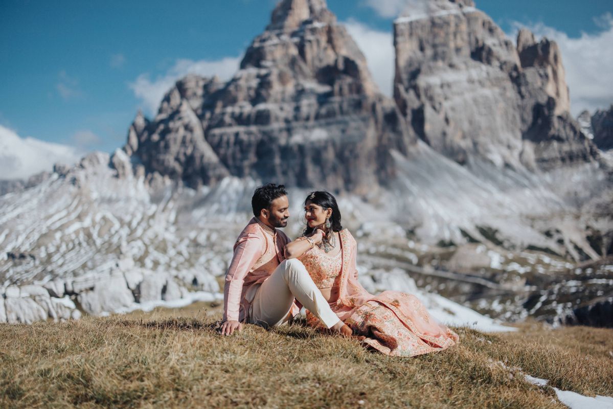 Ptaufiq Indian Wedding Engagement Shoot Dolomites Italy 9