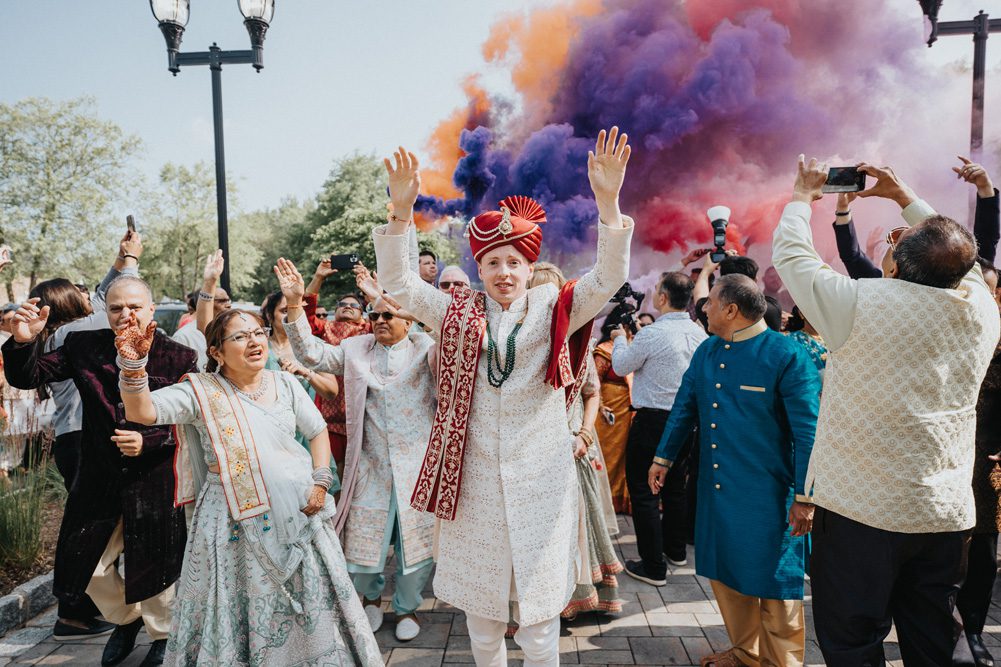 Rockleigh New Jersey Indian Fusion Wedding Ptaufiq Photography Baraat 8