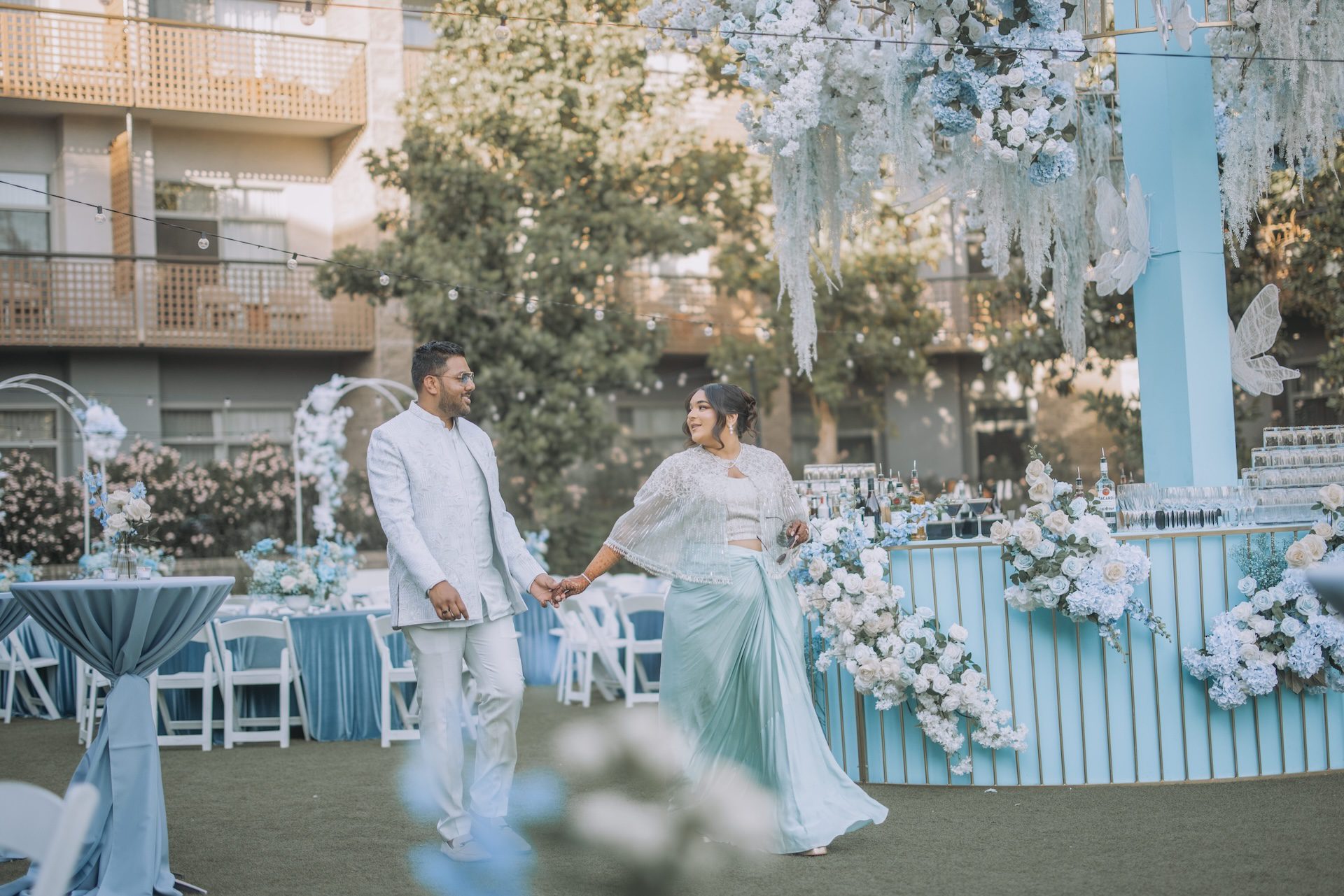 mint to be events couple reception entrance ptaufiq photography