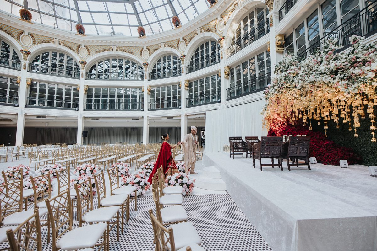 ptaufiq Indian wedding Dayton Arcade Events Ohio First Look 11