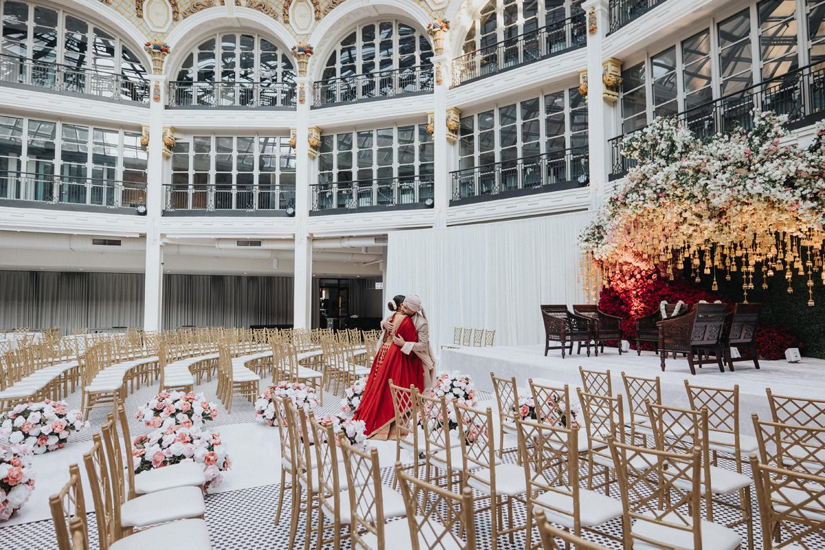 ptaufiq Indian wedding Dayton Arcade Events Ohio First Look 2