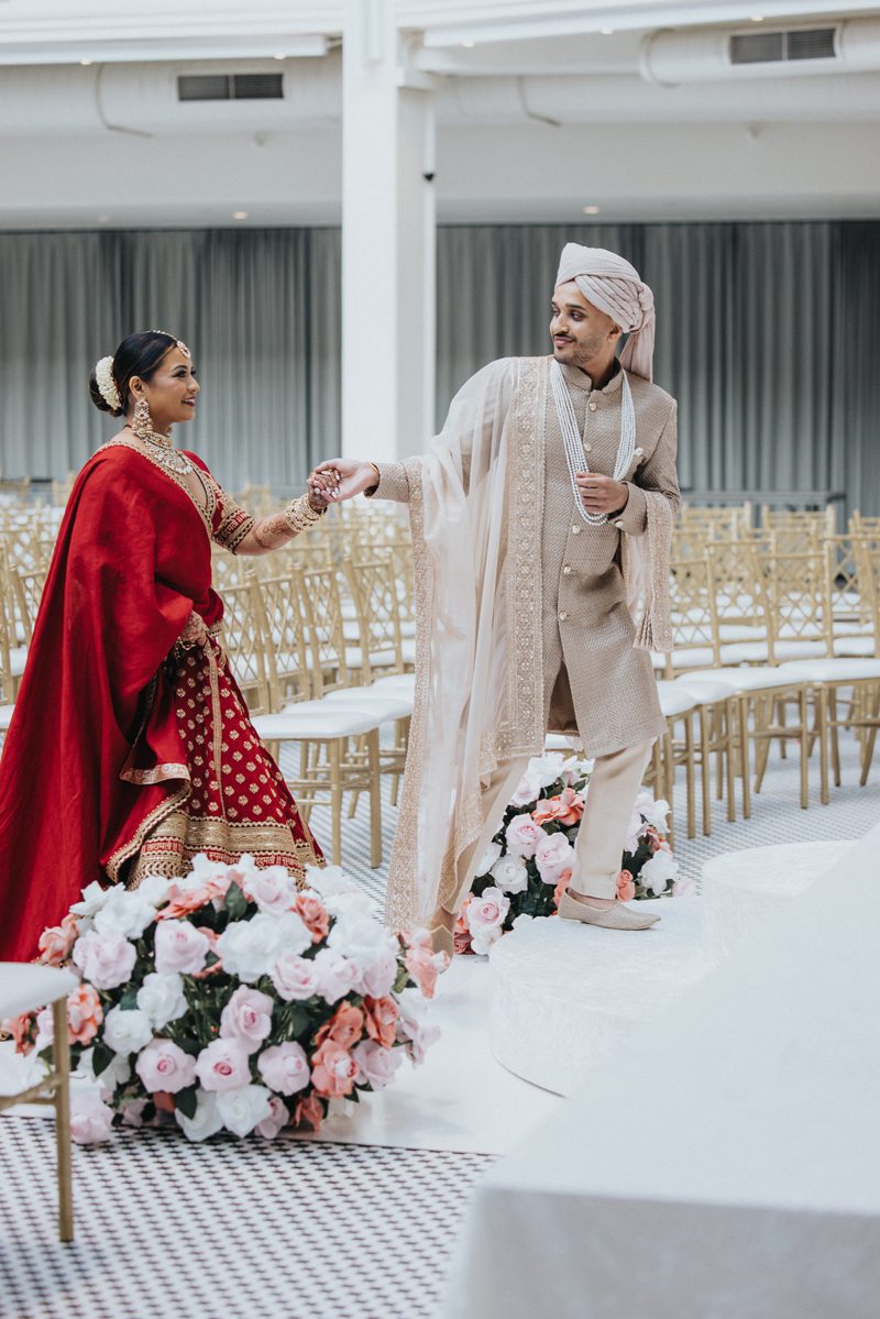 ptaufiq Indian wedding Dayton Arcade Events Ohio First Look 8