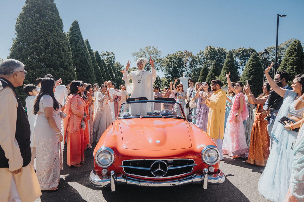 ptaufiq Indian wedding Shadowbrook at Shrewsbury New Jersey Baraat 6