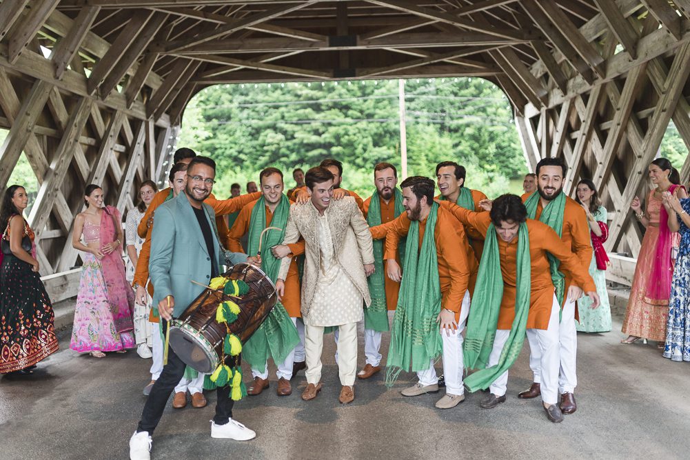 ptaufiq Indian wedding The Hermitage Inn Vermont Baraat 3