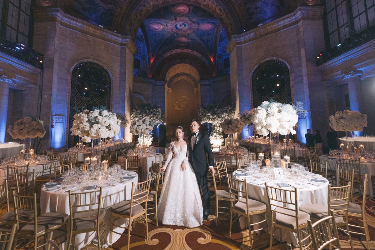 ptaufiq chinese wedding Cipriani New York reception 1