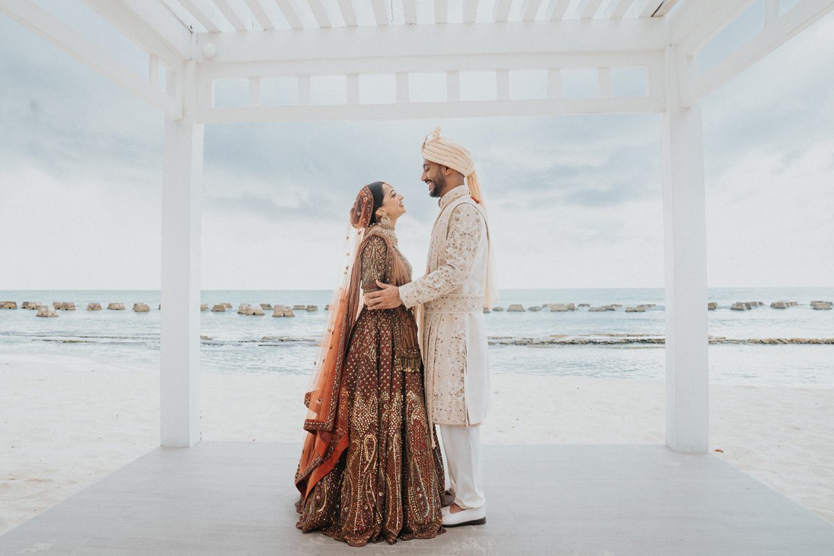 ptaufiq indian wedding Generations Riviera Maya Cancun First Look 1