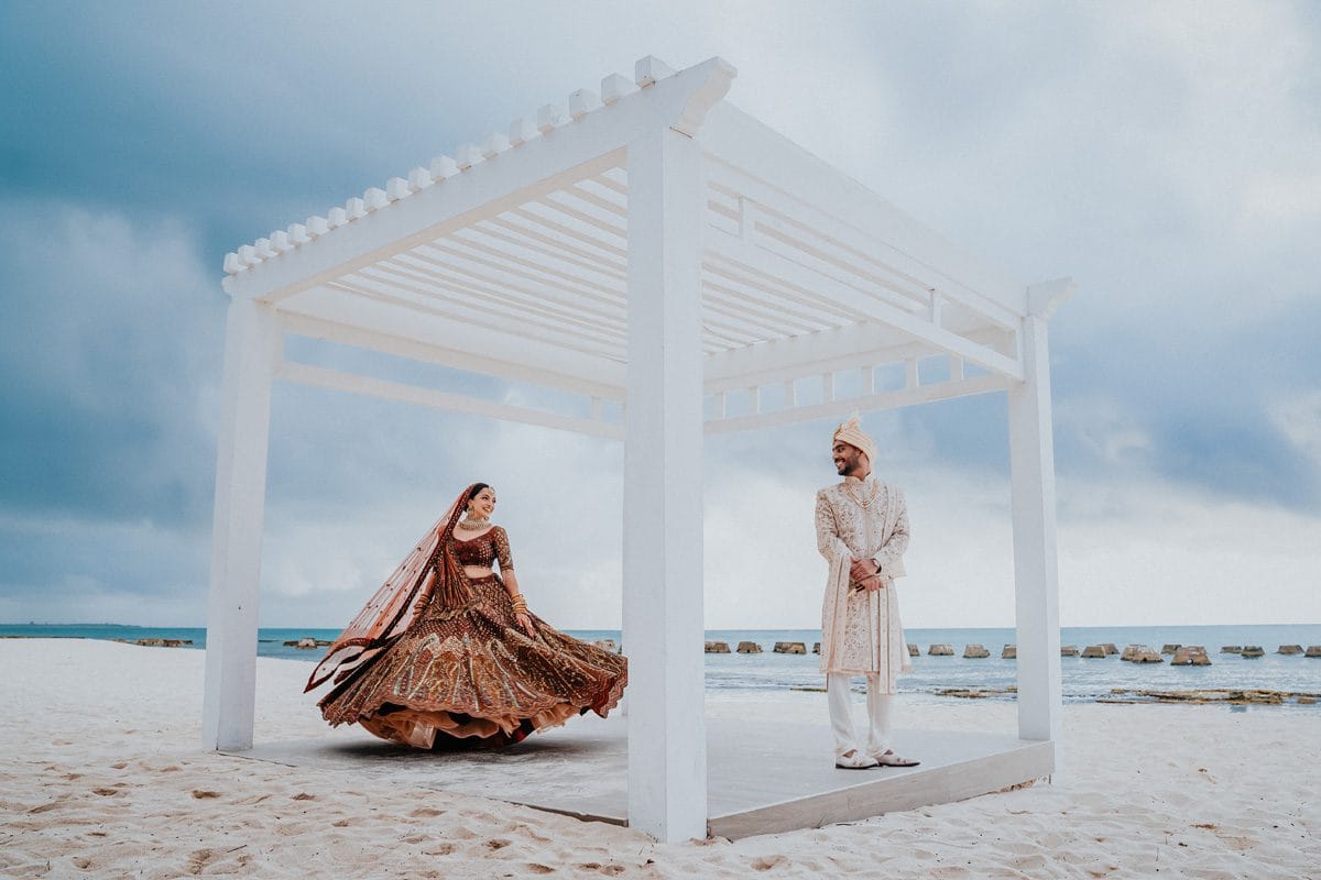 ptaufiq indian wedding Generations Riviera Maya Cancun First Look 2