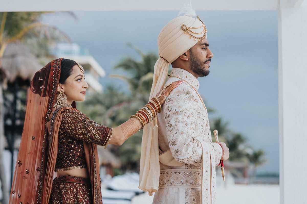 ptaufiq indian wedding Generations Riviera Maya Cancun First Look 3