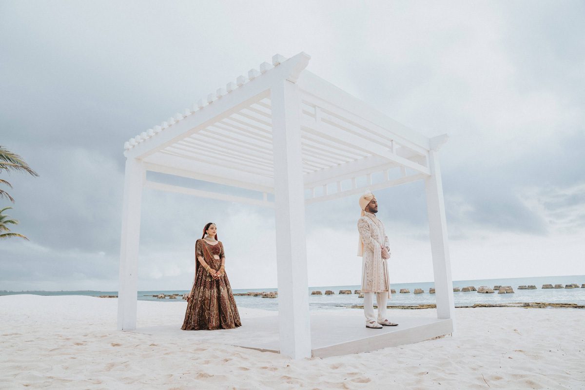 ptaufiq indian wedding Generations Riviera Maya Cancun First Look 6