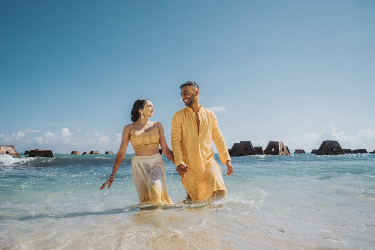 ptaufiq indian wedding Generations Riviera Maya Cancun Haldi 1