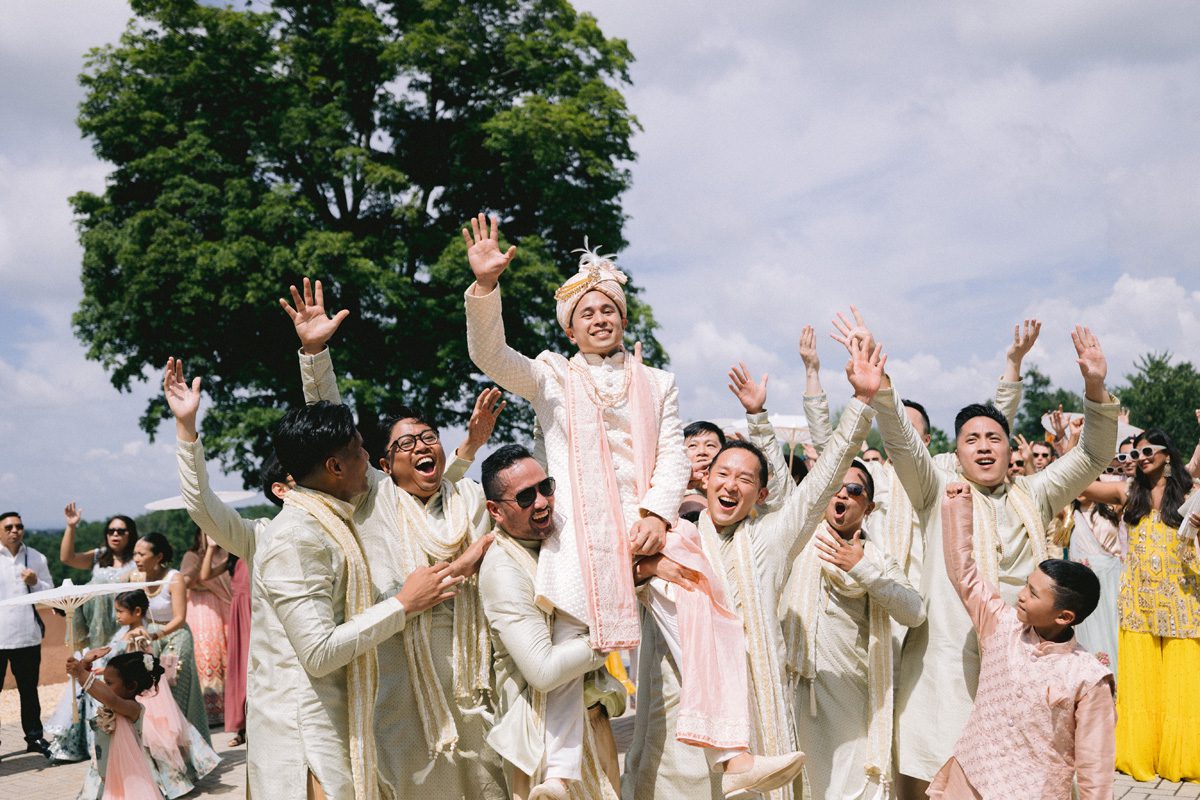 ptaufiq indian wedding Glenmere Mansion New York Baraat 10