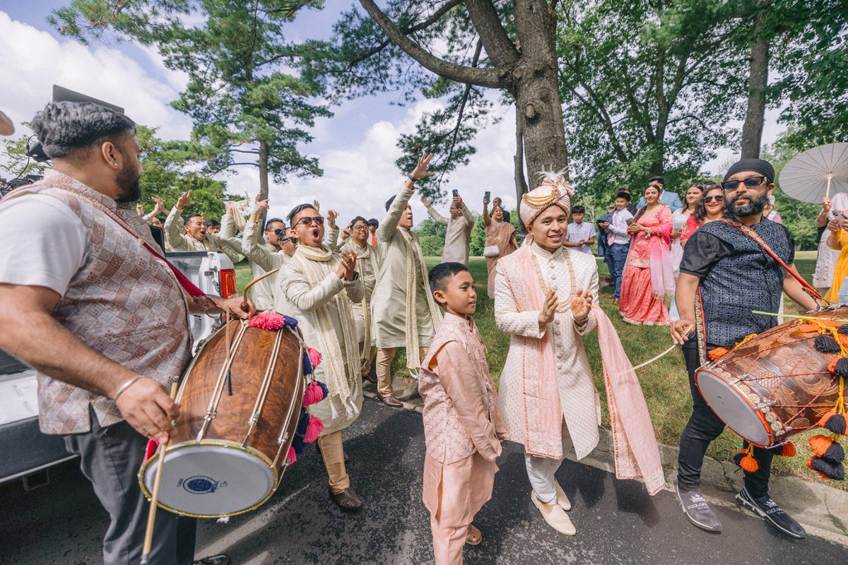 ptaufiq indian wedding Glenmere Mansion New York Baraat 7