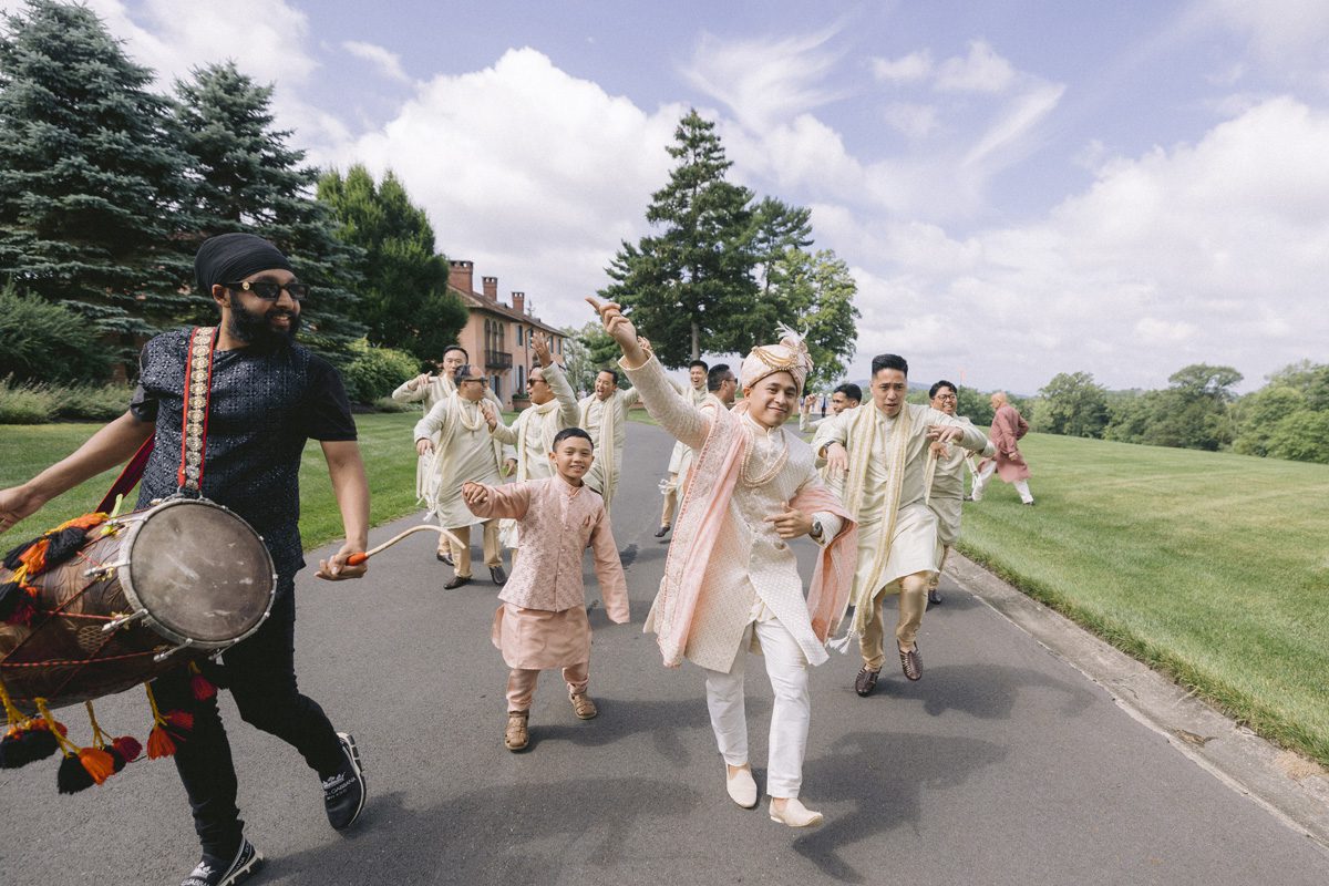 ptaufiq indian wedding Glenmere Mansion New York Baraat 8