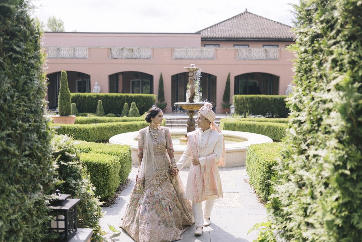 ptaufiq indian wedding Glenmere Mansion New York First Look 5