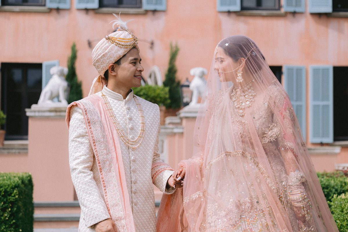 ptaufiq indian wedding Glenmere Mansion New York First Look 6