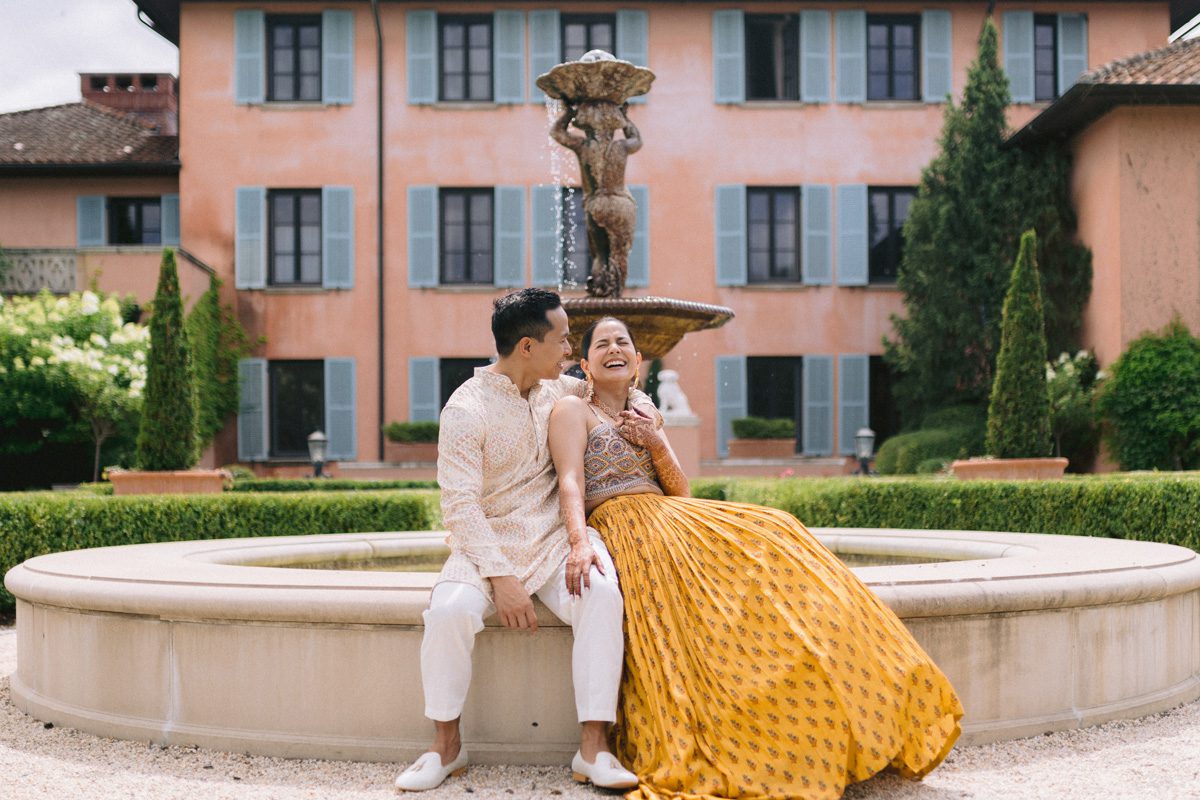 ptaufiq indian wedding Glenmere Mansion New York Haldi 5