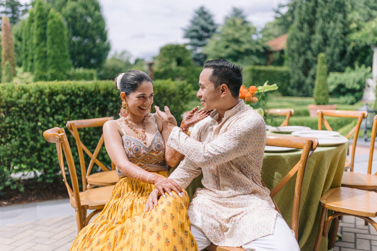 ptaufiq indian wedding Glenmere Mansion New York Haldi 9