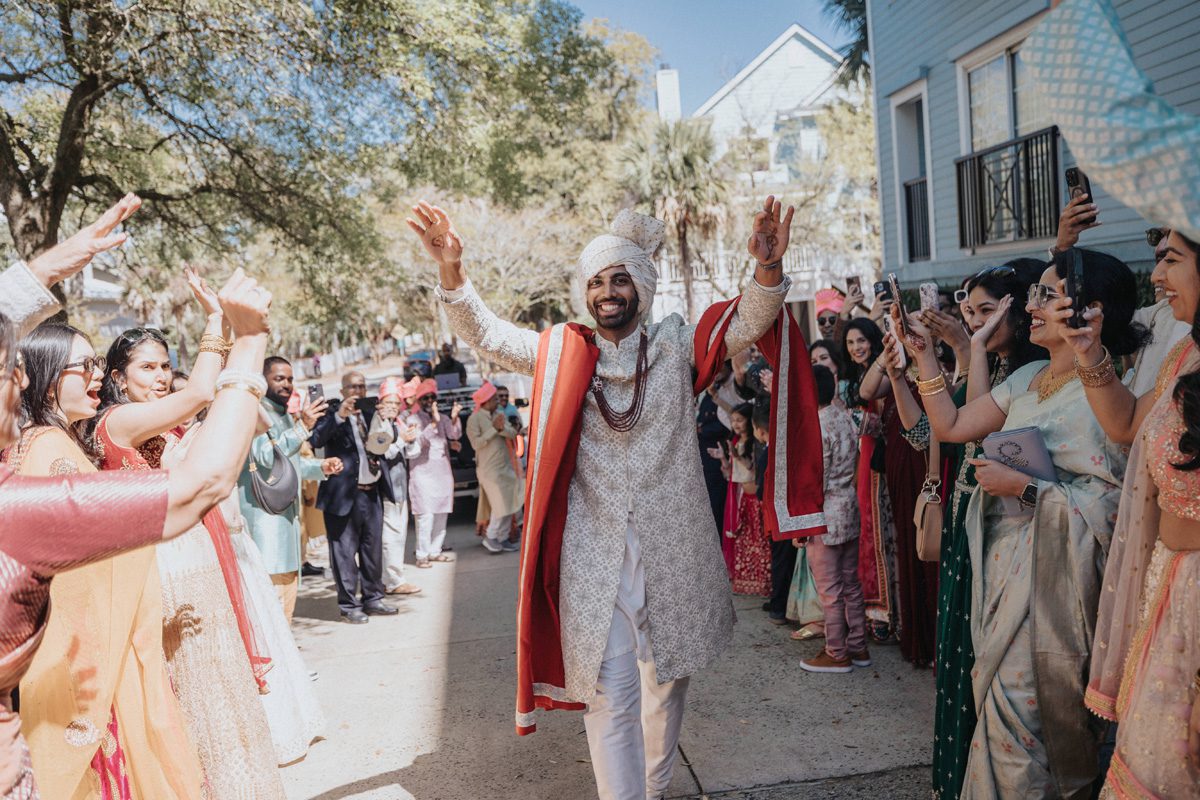 ptaufiq indian wedding Isle of Palms baraat 5