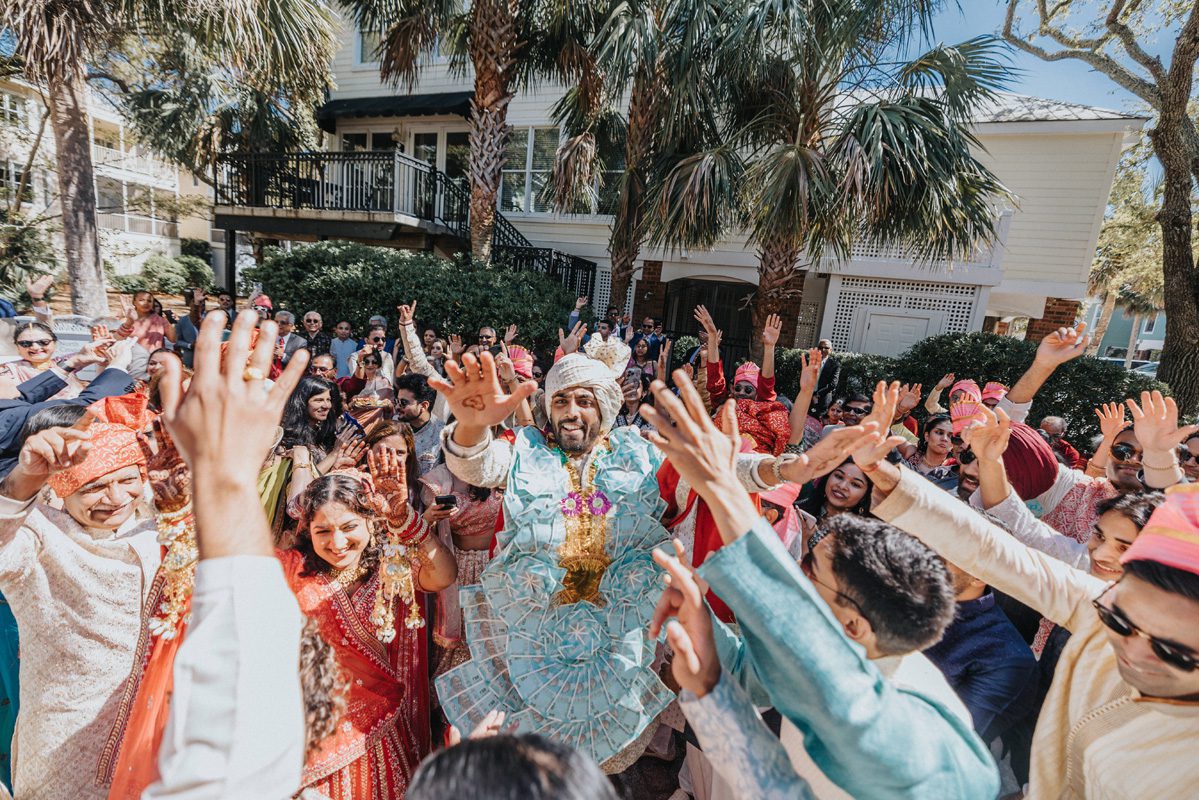 ptaufiq indian wedding Isle of Palms baraat 6