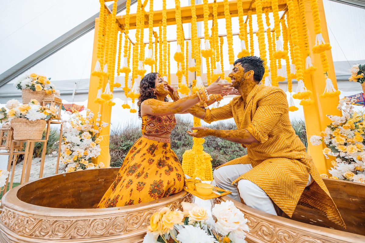 ptaufiq indian wedding Isle of Palms haldi 10