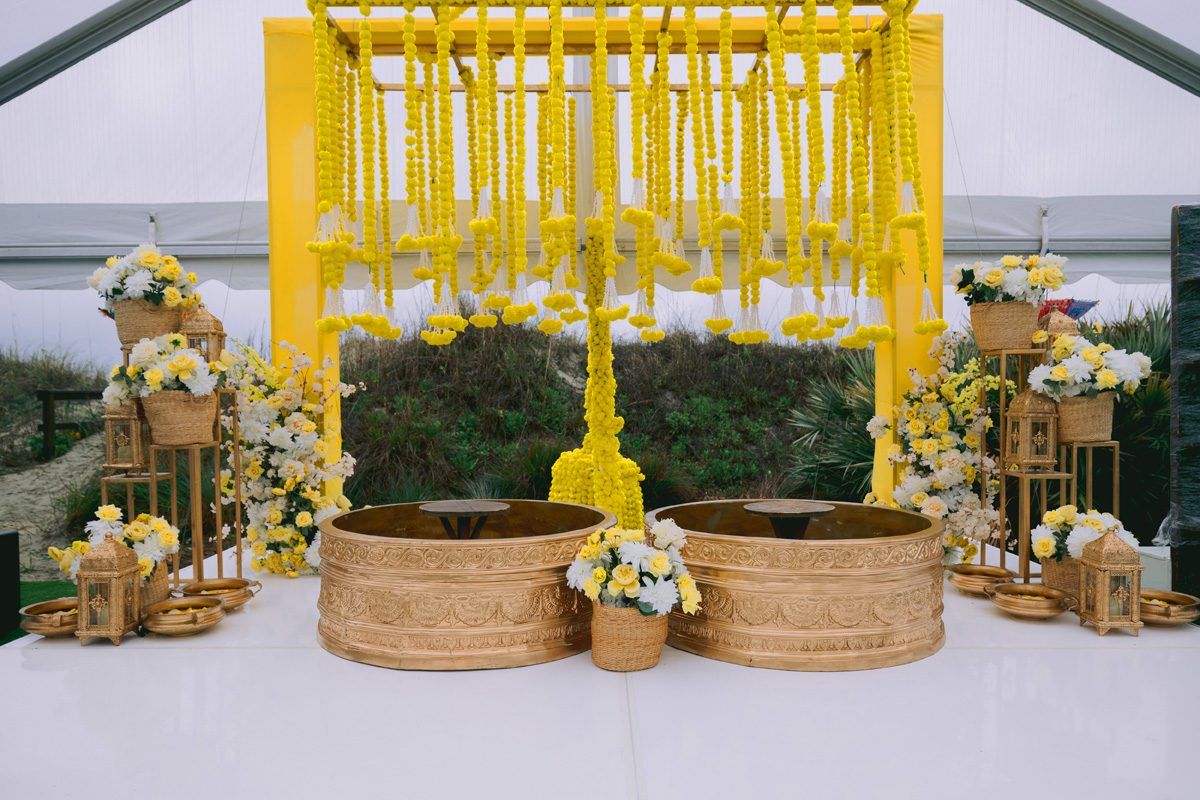 ptaufiq indian wedding Isle of Palms haldi 4