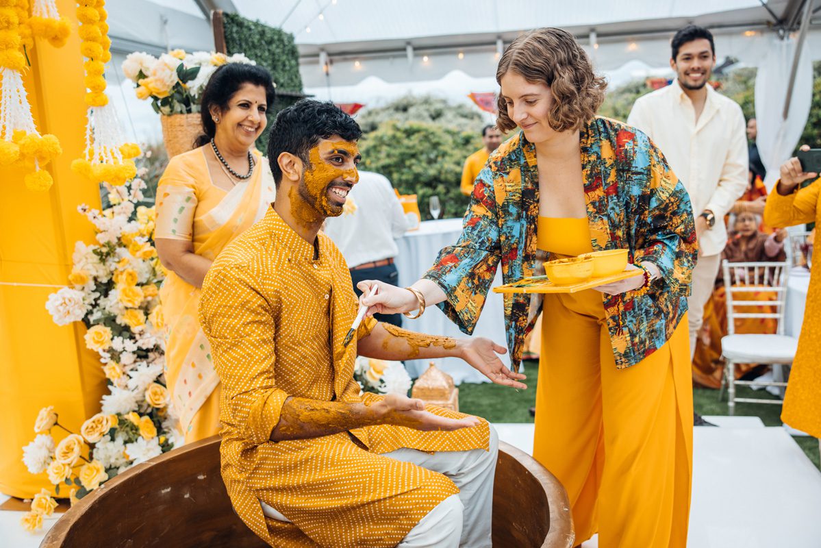 ptaufiq indian wedding Isle of Palms haldi 7