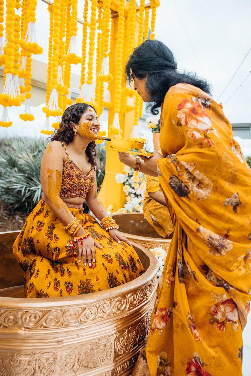 ptaufiq indian wedding Isle of Palms haldi 9