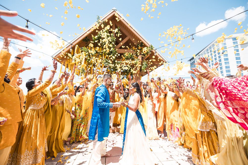 ptaufiq indian wedding Norfolk Waterside Marriot Haldi 2