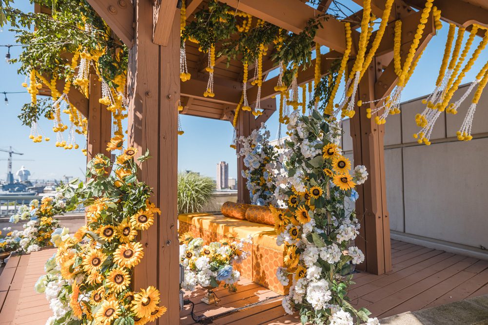 ptaufiq indian wedding Norfolk Waterside Marriot Haldi 4