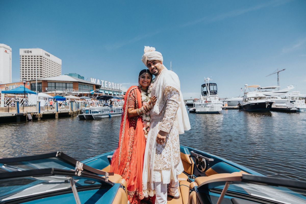 ptaufiq indian wedding Norfolk Waterside Marriot first look 1