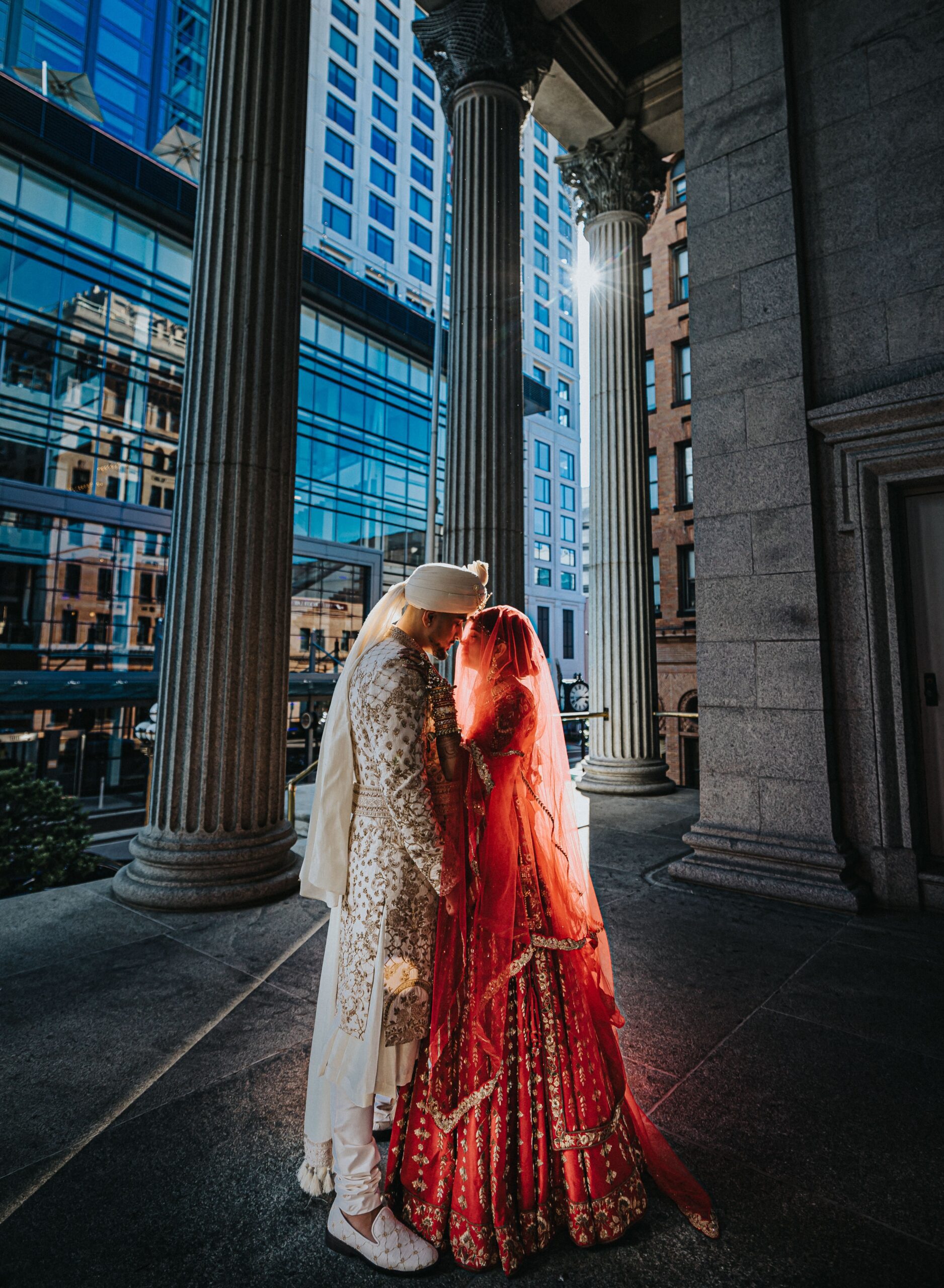 ptaufiq indian wedding Norfolk Waterside Marriot first look 7 scaled