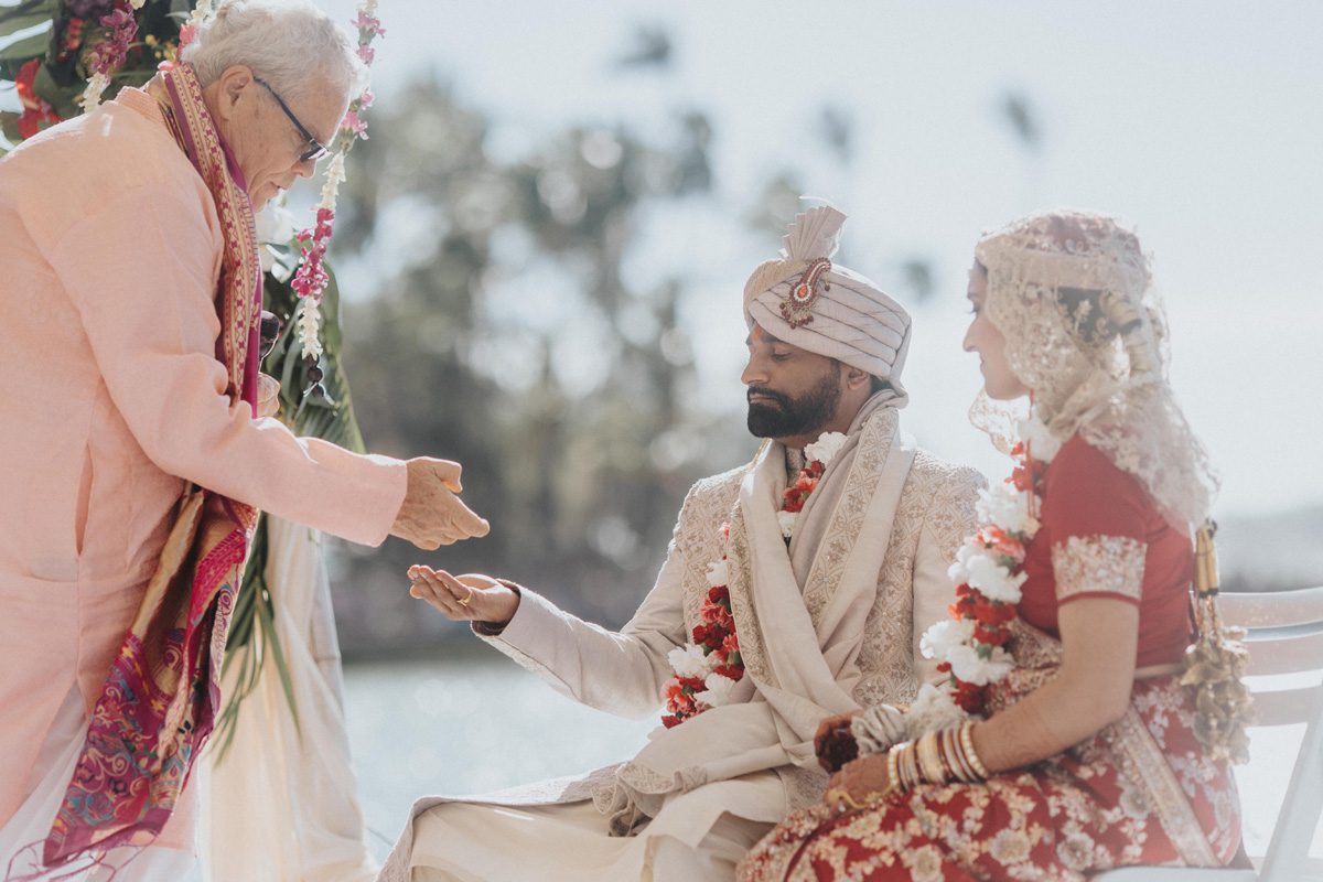 ptaufiq indian wedding destination Waikoloa Beach Hawaii ceremony 4