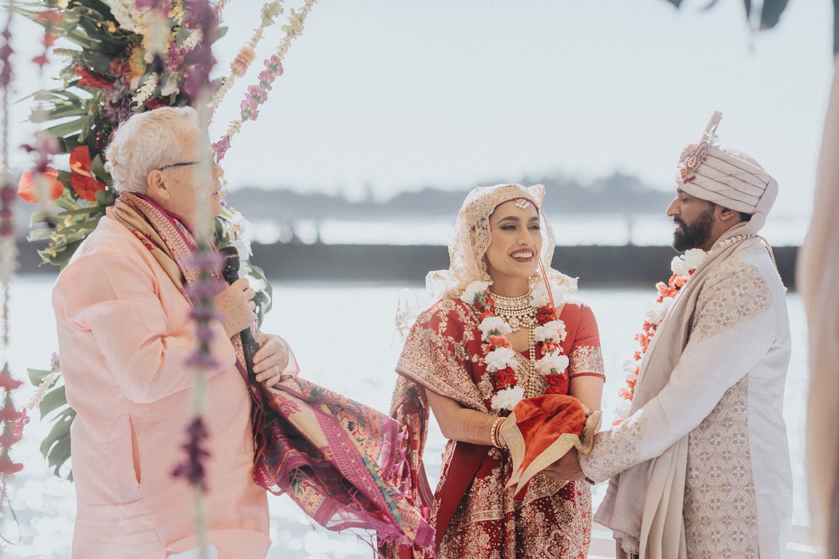 ptaufiq indian wedding destination Waikoloa Beach Hawaii ceremony 5
