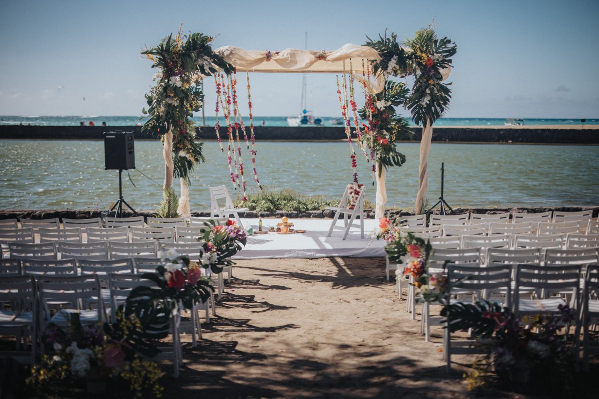 ptaufiq indian wedding destination Waikoloa Beach Hawaii ceremony 8
