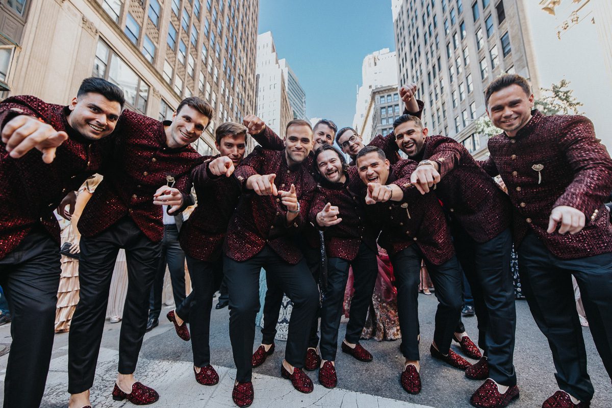 ptaufiq indian wedding gotham hall new york baraat 1