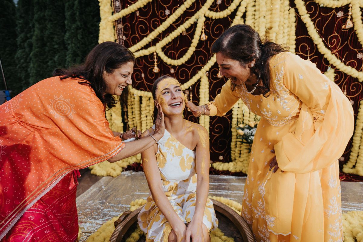 ptaufiq indian wedding gotham hall new york haldi 1