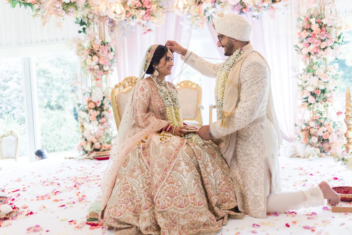 ptaufiq indian wedding pendley manor hotel london ceremony 6
