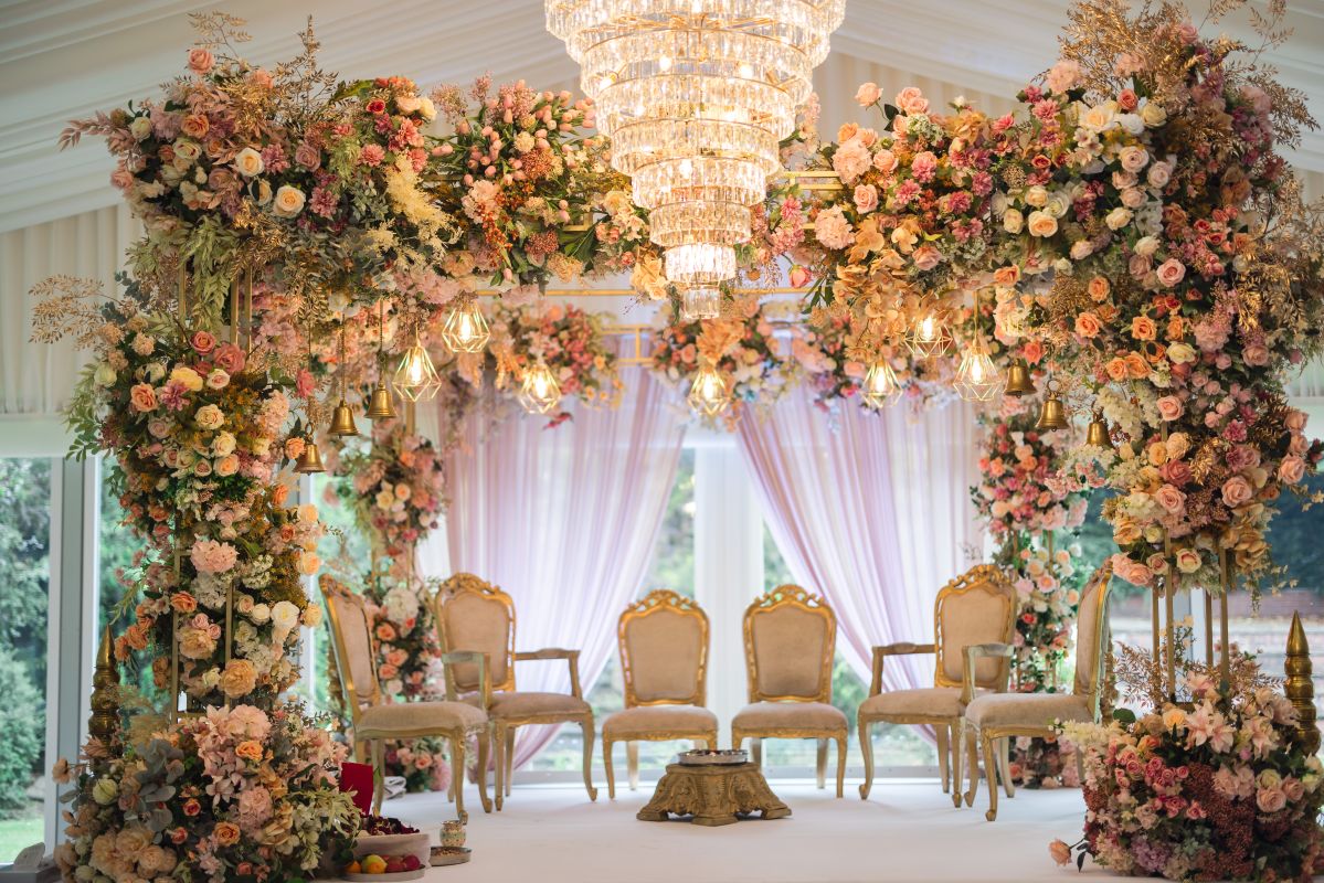 ptaufiq indian wedding pendley manor hotel london ceremony 9