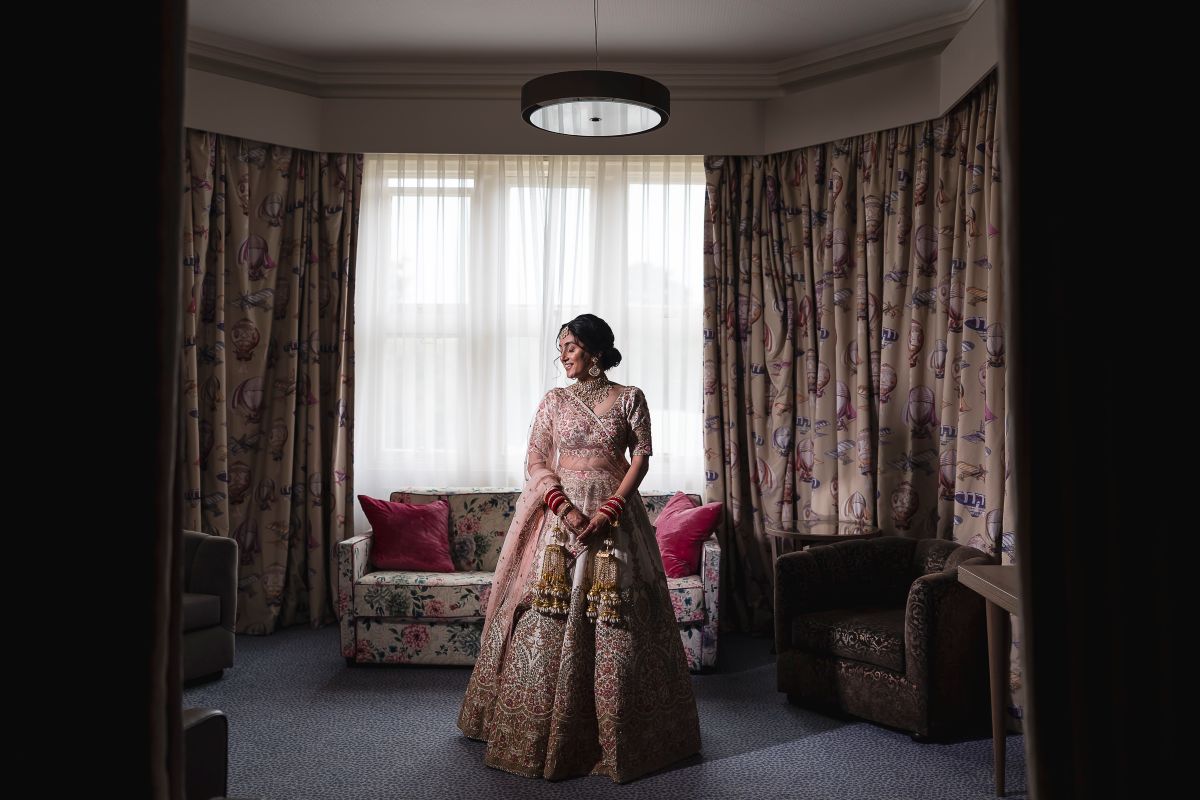 ptaufiq indian wedding pendley manor hotel london preparation 9