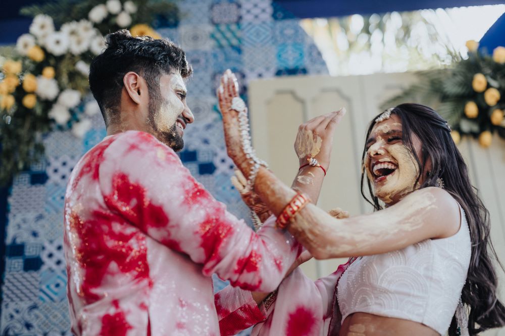 ptaufiq indian wedding rajkot India Haldi 13