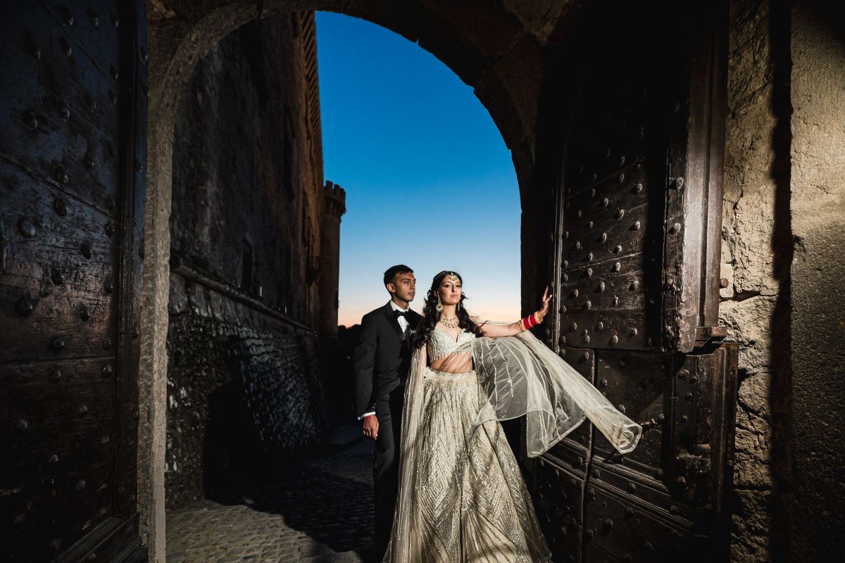 ptaufiq indian wedding rome italy destination reception 2