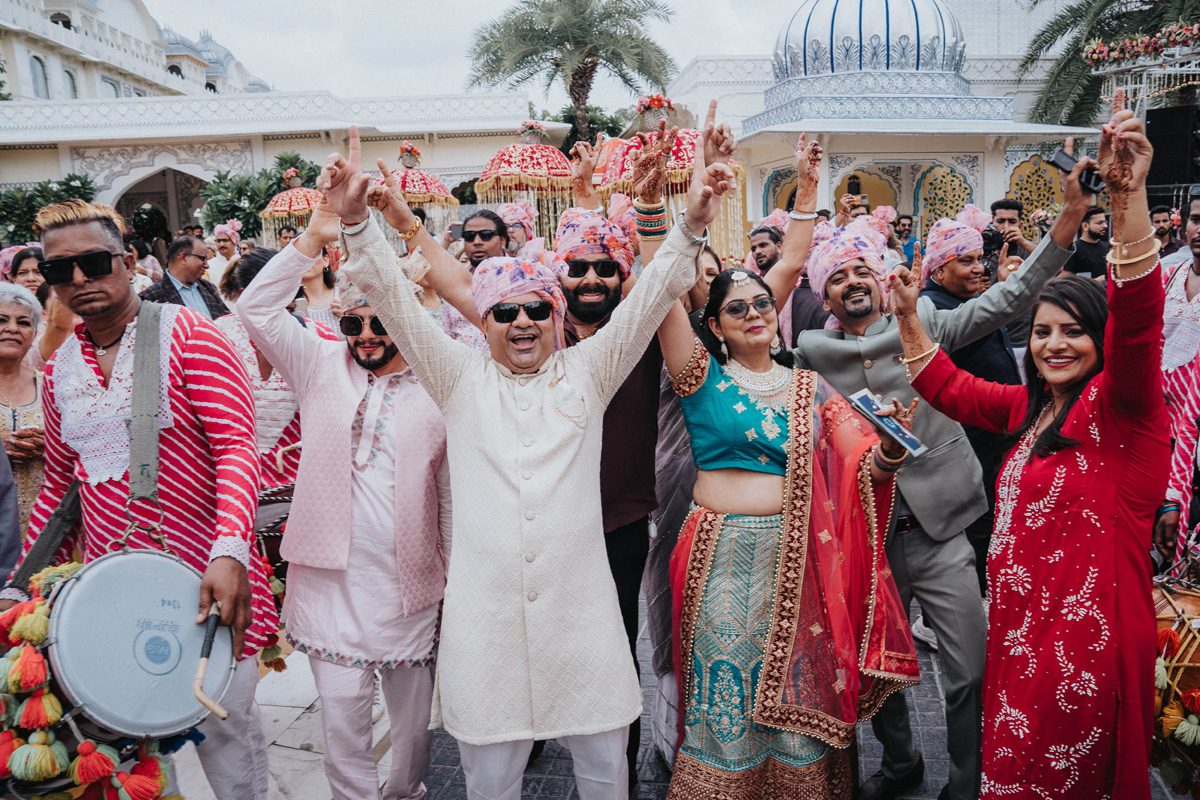 ptaufiq indian wedding the Leela Palace Jaipur Rajasthan india baraat 1